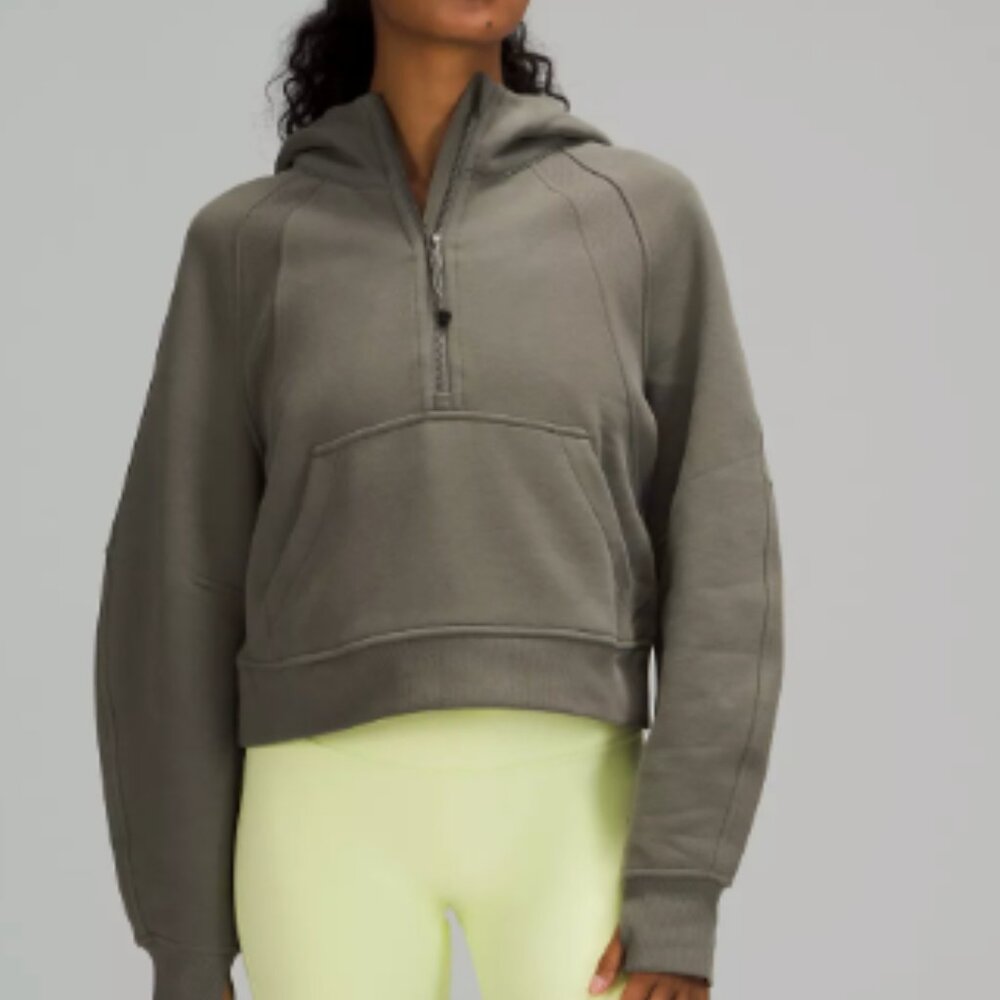 Scuba Oversized Half-Zip Hoodie Grey SAGE